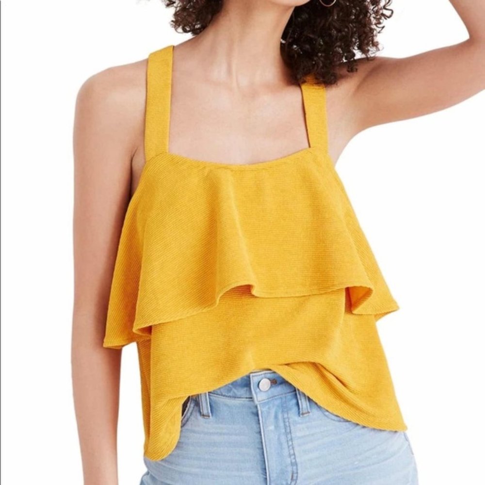 Madewell Texture & Thread Tiered Tank Top